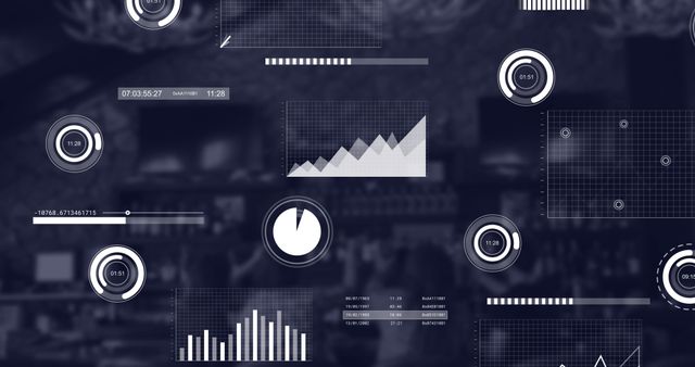 Futuristic Digital Interface With Graphs and Data - Download Free Stock Images Pikwizard.com