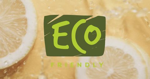 Eco friendly concept with lemon slices in water