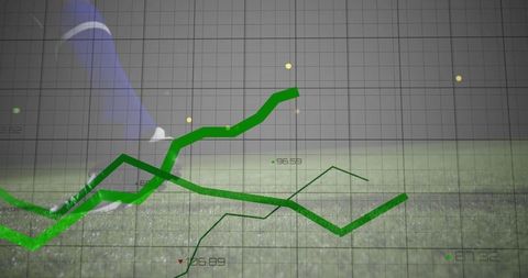Soccer Player with Data Overlay Showcasing Sports Analytics