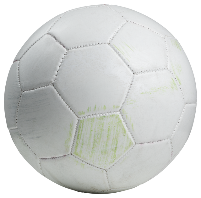 White Soccer Ball with Green Scratches Transparent Background - Download Free Stock Videos Pikwizard.com