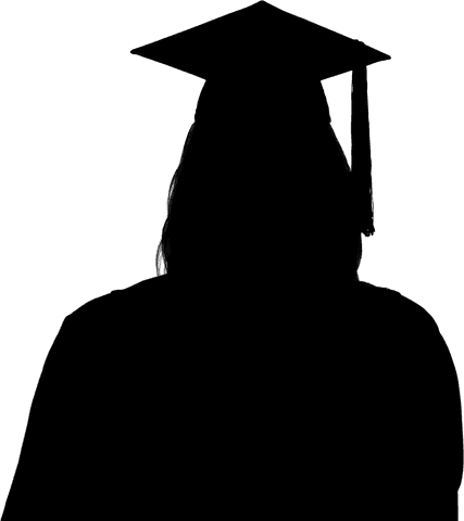 silhouette of student in graduation gown on transparent background - Download Free Stock Videos Pikwizard.com