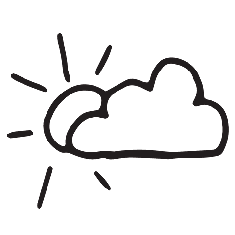 simple transparent partly cloudy weather icon outline - Download Free Stock Videos Pikwizard.com