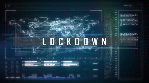 Digital Animated Lockdown Concept with Dynamic World Map and Data