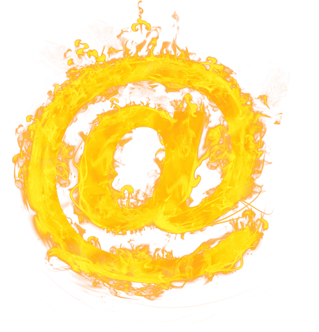 Flaming Email Symbol on Transparent Background for Tech Concepts - Download Free Stock Videos Pikwizard.com