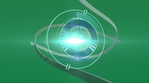 Futuristic Digital Interface with Glowing Light