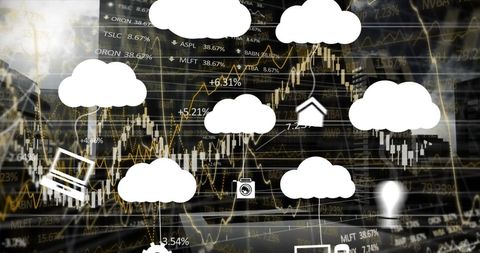 Cloud Computing Technology and Financial Stock Market Interface - Download Free Stock Images Pikwizard.com