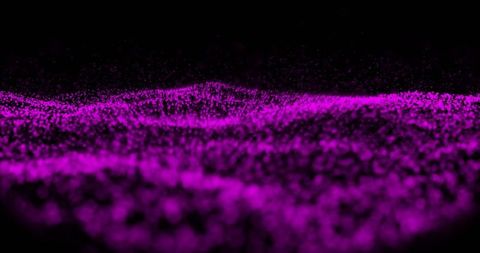 Abstract Purple Digital Wave on Black Background