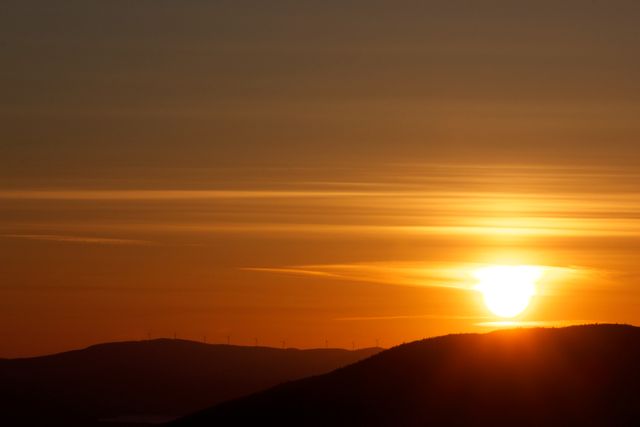 Breathtaking Sunset Over Mountain Range - Download Free Stock Photos Pikwizard.com