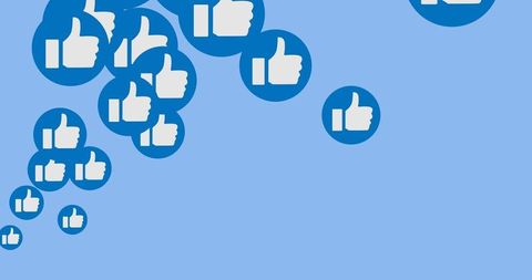 Multiple Thumbs Up Icons on Blue Background - Download Free Stock Images Pikwizard.com