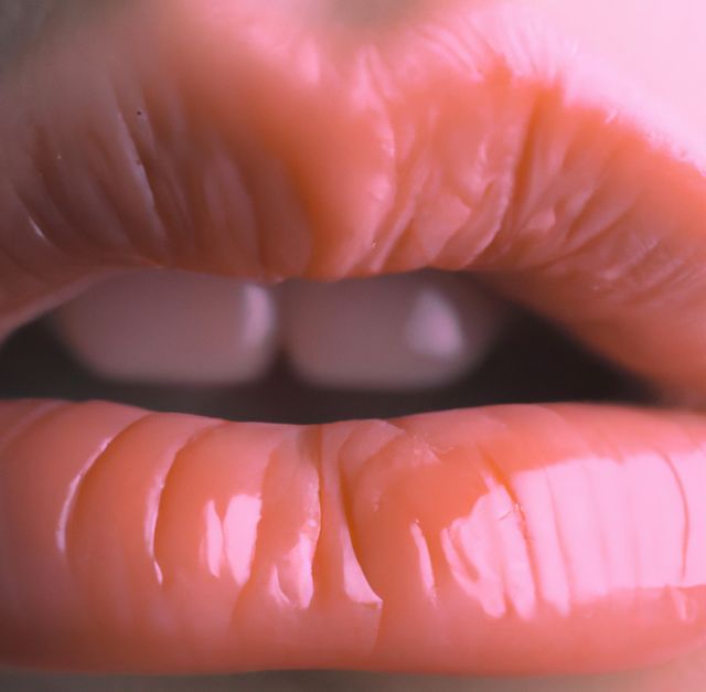 Image of close up of woman's pink lips created using generative ai technology - Download Free Stock Photos Pikwizard.com