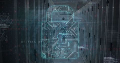 Digital Security and Cyber Crime Concept in Server Room - Download Free Stock Images Pikwizard.com