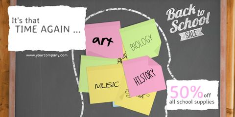 Back to School Sale with Creative Supplies Promotion - Download Free Stock Templates Pikwizard.com