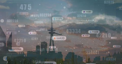 Social Media Activity Overlay in Urban Landscape