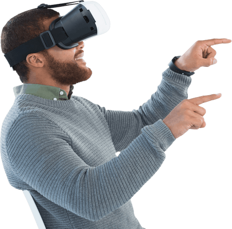 Excited Person Using Virtual Reality Headset on Transparent Background - Download Free Stock Videos Pikwizard.com