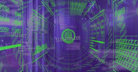 Futuristic Data Processing Interface in Abstract Digital Space - Download Free Stock Images Pikwizard.com