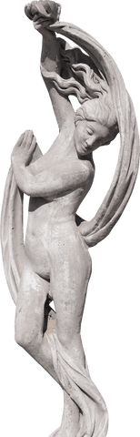 transparent ancient stone sculpture of graceful woman - Download Free Stock Videos Pikwizard.com