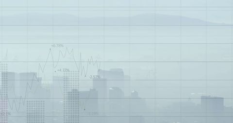 corporate data visualization with cityscape background - Download Free Stock Images Pikwizard.com