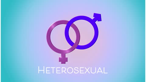 Heterosexual Symbol Animation Pride Concept Illustration