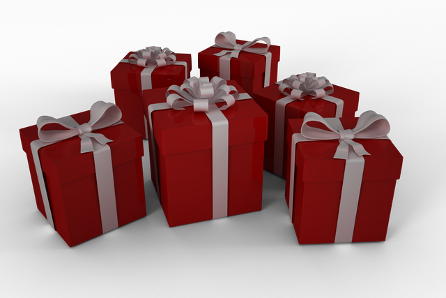 Transparent Collection of Red Gift Boxes with White Bows - Download Free Stock Videos Pikwizard.com