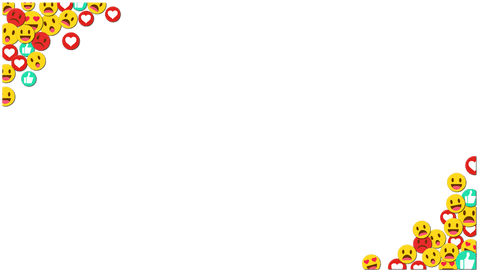 Reaction Emojis Frame on Transparent Background with Copy Space - Download Free Stock Videos Pikwizard.com