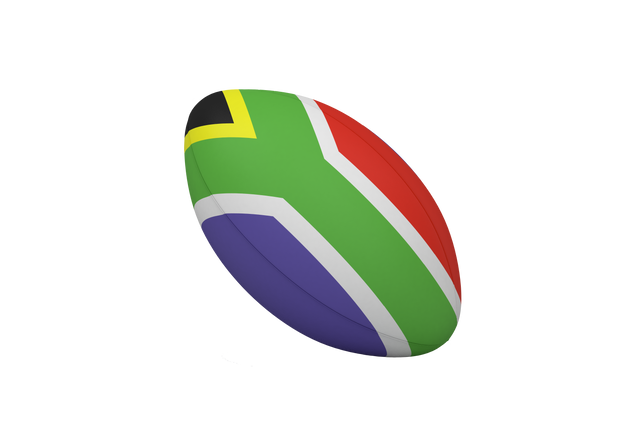 Rugby Ball with South Africa Flag on Transparent Background - Download Free Stock Videos Pikwizard.com