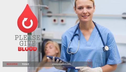 Healthcare Professional Promoting Blood Donation Drive
