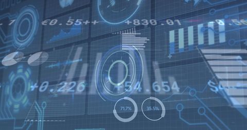 Financial Data Processing with Digital Interface and Statistics - Download Free Stock Images Pikwizard.com