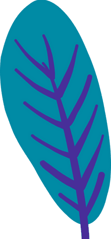 Stylized Leaf with Teal and Purple Design on Transparent Background - Download Free Stock Videos Pikwizard.com
