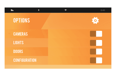 Transparent Digital Interface with Settings Icons on Orange Background - Download Free Stock Videos Pikwizard.com