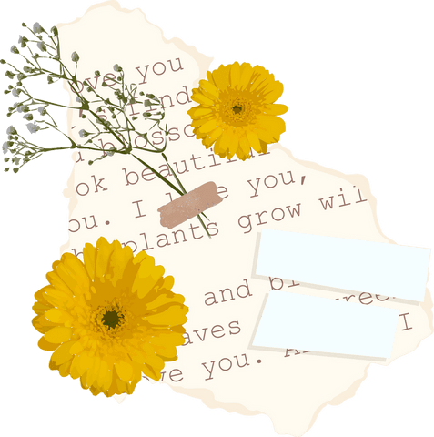 Vintage Transparent Leaf and Floral Scrapbook Collage