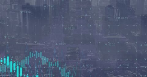 Financial Data Interface Displayed Over Modern Cityscape - Download Free Stock Images Pikwizard.com