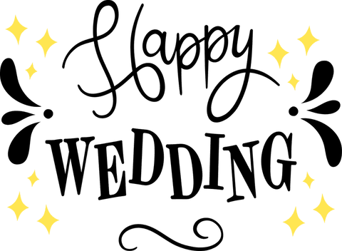 Flat Stylish Happy Wedding Greeting on Transparent Background - Download Free Stock Videos Pikwizard.com