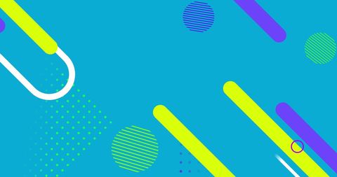 Vibrant abstract graphic pattern on blue background