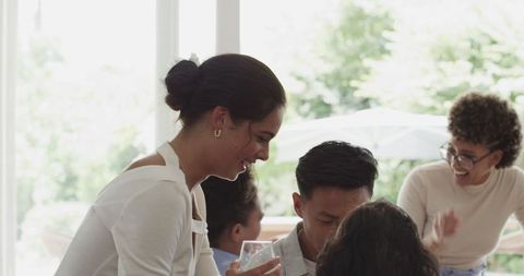 Guests enjoying elegant indoor wedding reception