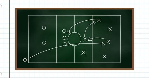 detailed game plan chalkboard strategy illustration - Download Free Stock Images Pikwizard.com