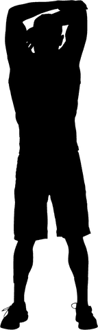 silhouette of man stretching isolated on transparent background - Download Free Stock Videos Pikwizard.com