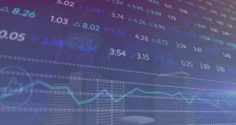 Digital Data Visualization and Cityscape Overlay