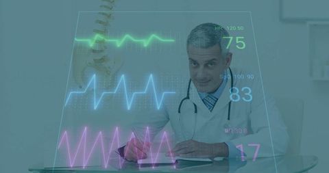 Doctor Analyzing Digital Heart Monitor Display in Office - Download Free Stock Images Pikwizard.com