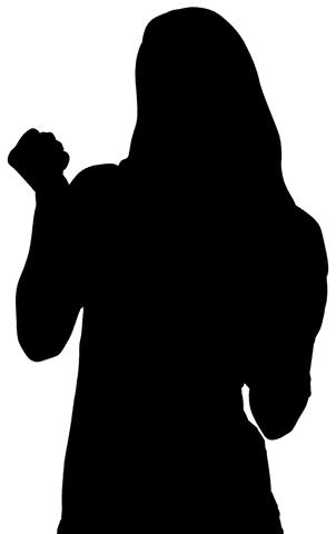 silhouette of happy female athlete on transparent background - Download Free Stock Videos Pikwizard.com