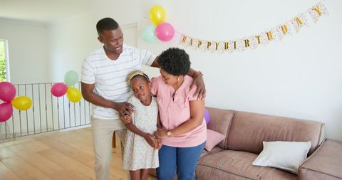 Happy Family Celebrating a Birthday Together