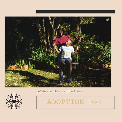 Celebrating adoption day with joyful african american family