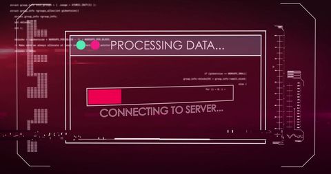 Digital Data Processing Interface with Server Connection - Download Free Stock Images Pikwizard.com