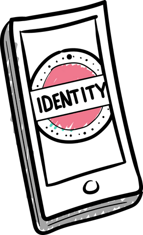 smartphone displaying identity text on transparent background - Download Free Stock Videos Pikwizard.com