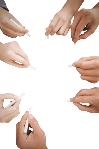 multi-ethnic busy hands with transparent chalk background - Download Free Stock Videos Pikwizard.com
