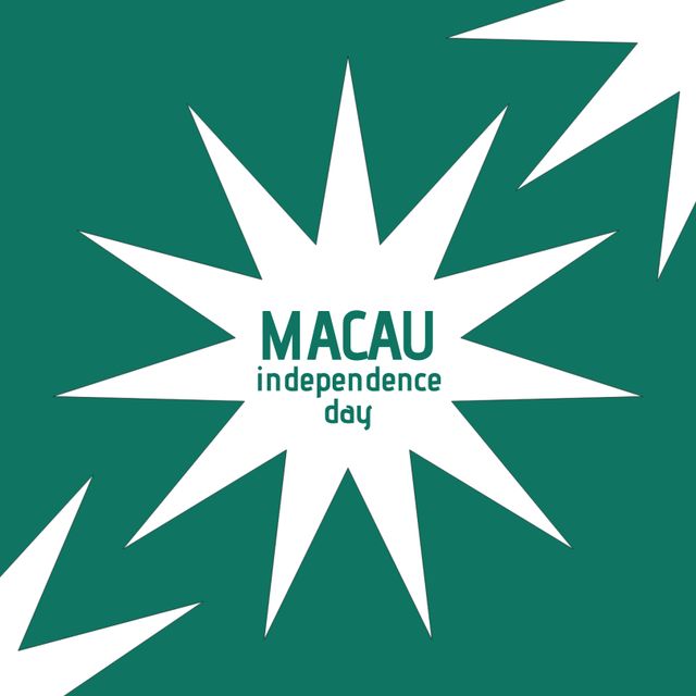 Macau Independence Day Celebration Graphic with White Stars - Download Free Stock Templates Pikwizard.com