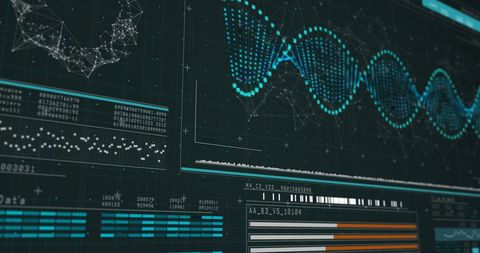 futuristic digital dna analysis interface concept - Download Free Stock Images Pikwizard.com