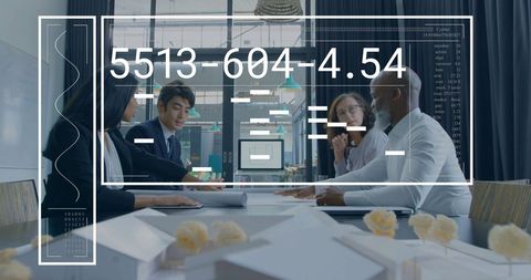 Diverse Business Teams Collaborate in Futuristic Workspace