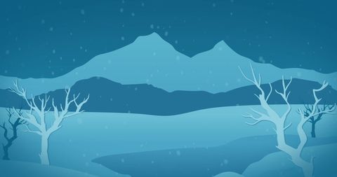 Winter Wonderland with Snowfall and Frosted Trees - Download Free Stock Images Pikwizard.com