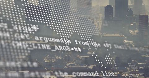 Global Financial Data Processing Over Urban Landscape - Download Free Stock Images Pikwizard.com