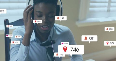 Content creator engaging spectators live in home studio setup